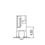 One27 taisnā savienotājplāksne, augstums 4,85 cm, 68 kontakti